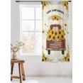 thumbnail image 3 of Sheer Curtains 63 Inch Length, Sunflower Truck Semi Sheer Curtains Light Filtering Window Treatment, Summer Botanical Elegant Pastoral Floral Privacy Voile Drapes for Living Room Bedroom 52x63 Inch, 3 of 7