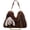 Brown, variant on Furry Purse Winter Fluffy Bags for Women Fuzzy Tote Bag Faux Fur Purses Fluffy Shoulder Crossbody Handbag