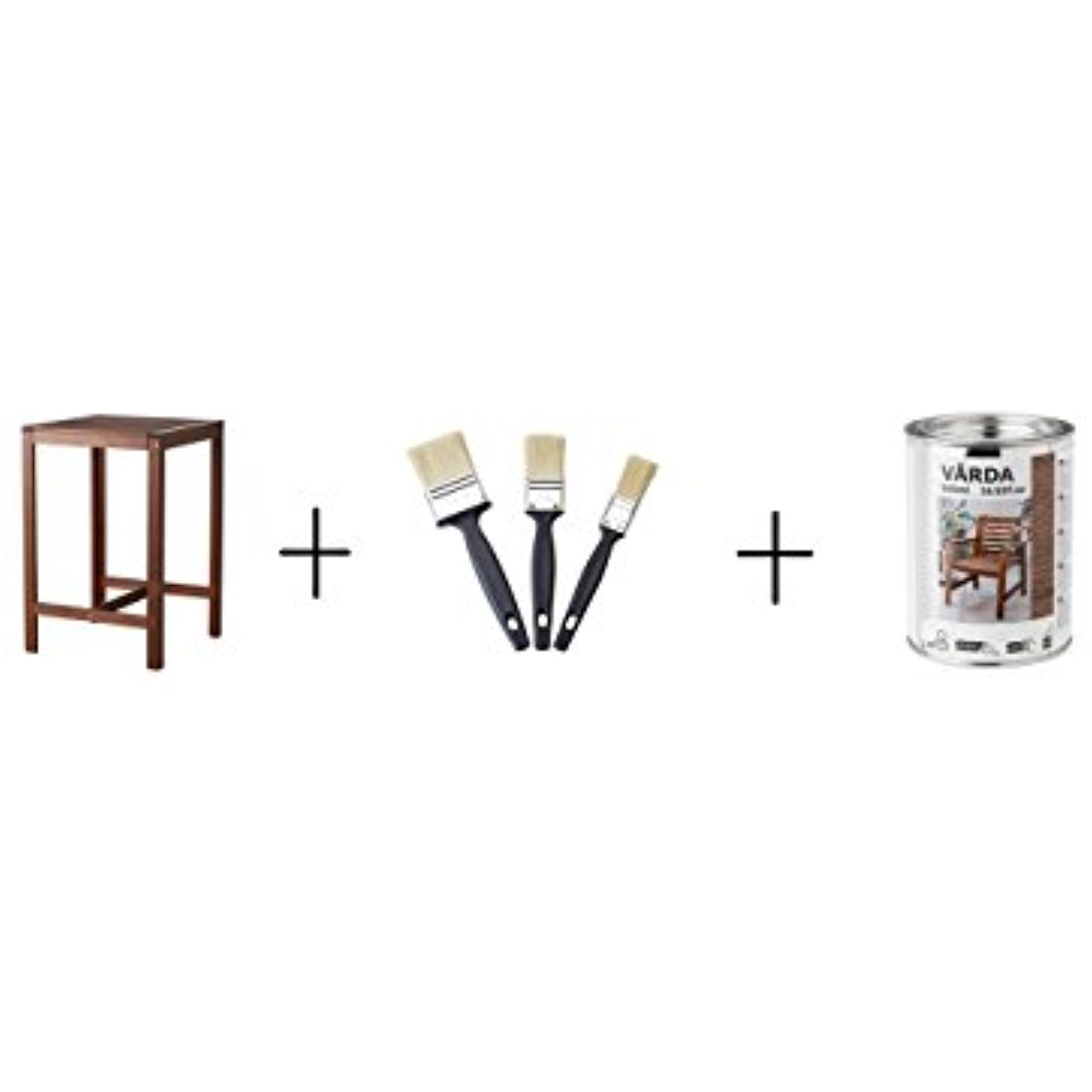 Ikea Bar table, outdoor, brown stained, Wood stain, outdoor use, brown