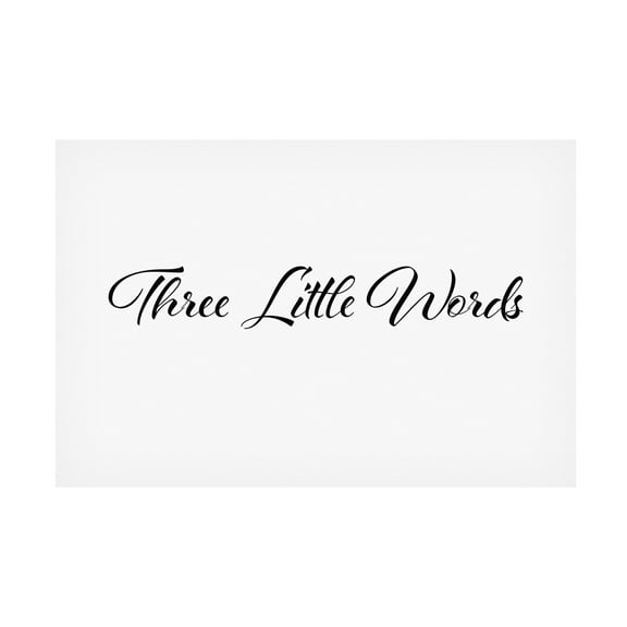 Trademark Fine Art Pictufy Studio Three Little Words Canvas Wall Art