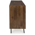 thumbnail image 4 of Benjara BM327871 Sideboard Cabinet Console - 4 Carved Diamond Style Doors - Brown - 76 in., 4 of 5