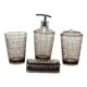 thumbnail image 3 of Estuche de almacenamiento premium con 4 portacepillos y dispensador de loción para apartamento gris, 3 of 9