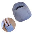 thumbnail image 4 of Calentador de pies con cremallera para bolsa de agua caliente, cómodo, lavable, suave, calentador de pies, zapatos, calcetines para dormitorio al aire Gris Sunnimix Funda calentadora de pies, 4 of 8