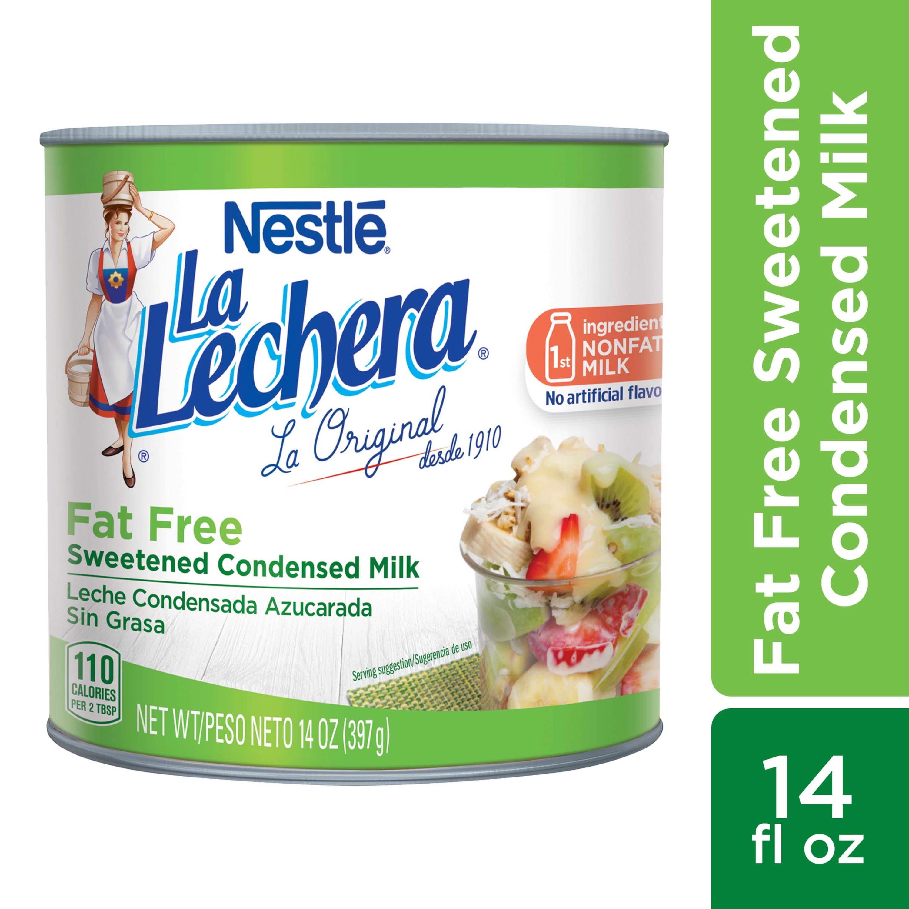 Nestle La Lechera Fat Free Sweetened Condensed Non Fat Milk, 14 oz