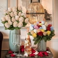 thumbnail image 6 of 5 Pcs Artificial Roses Flowers 24" Real Touch Silk Roses Bouquet Long Stem Fake Roses for Flower Arrangements Home Party Wedding Table Centerpieces, Champagne, 6 of 6