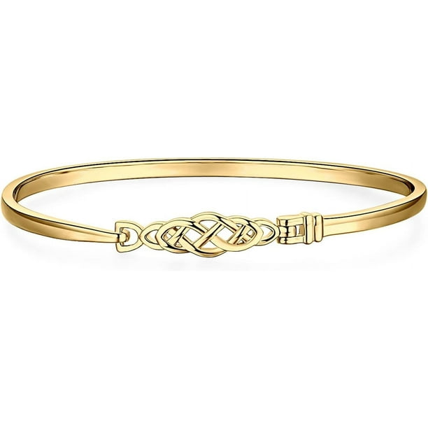 Yellow Gold JewelryPalace Irish Celtic Love Knot Bracelet 14k White Yellow Rose Gold Plated 925 Sterling Silver Bracelets for Women Promise Love Bangles Bracelets for Women Friendship Bracelets Gi Wal...