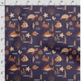 thumbnail image 3 of Soimoi Sea Shell Printed, Cotton Satin Spandex, Sewing Fabric by The Yard 54 Inch Wide, Decorative Fabric for Dresses and Home Accents, Purple, 3 of 5