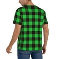 thumbnail image 2 of Vsdgher Buffalo Plaid Green Black Mens T-Shirts Baseball Vintage Fashionable Lightweight Casual Crew Neck Slim Fit with Long Sleeves-Medium, 2 of 7