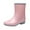 Pink, variant on OKBOP Womens High Heels Mid-Calf Boots-Christmas Rain Boots Cowgirl Boots Wide Calf Fashion Winter Boots for Women Pink