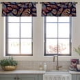 thumbnail image 4 of LALILO Kitchen Curtain Valance Watercolor Aquatic Bright Rod Pocket Window Curtain 52"x 18" Set of 2, 4 of 7