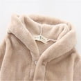 thumbnail image 4 of LYMAYTER Kids Flannel Robe Winter Hooded Bathrobe for 1-12Y Soft Animal Print Robe Kids Toddler Sleepwear, 4 of 7