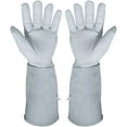 thumbnail image 1 of Guantes de poda de rosas para hombres y mujeres Guantes de jardinería de cuero de piel de cabra, 1 of 7