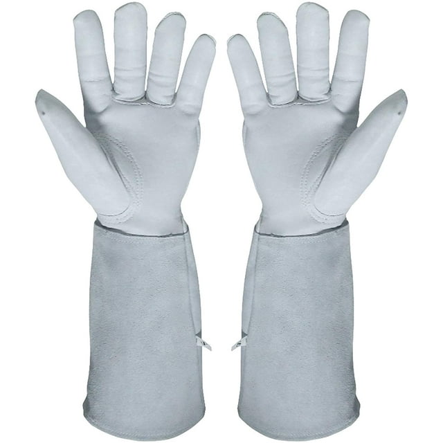 Guantes de poda de rosas para hombres y mujeres Guantes de jardinería de cuero de piel de cabra