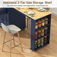 thumbnail image 4 of Blotout Large Extendable Kitchen Island Cart (80"-48") - Rolling on Wheels, with Extendable Dining Table, Power Outlet, 2 Cabinets, 2 Drawers & 3 Open Shelves, 4 of 7