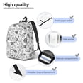 thumbnail image 5 of Naloa Canvas Backpack for Men Women Hand Drawn Snake Print Rucksack Casual Travel Daypack Large and Small Durable College Tote Satchel Bookbag for Teens, 5 of 8