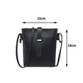 thumbnail image 4 of Bucket Bag Elegant Dustproof Large Capacity Smooth Zipper Solid Color Storage Faux Leather Women Crossbody Bag Mobile Phone Pouch Fashion Accessory, 4 of 11