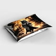 thumbnail image 2 of Ambesonne Cat Pillow Sham, Cinematic Humorous Agent Kitty, 26" X 20", Pale Orange and Dark Grey, 2 of 2