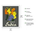 thumbnail image 2 of Festivals of India - Classical Indian Dancers - Vintage Travel Poster c.1959 - Fine Art Matte Paper Print (Unframed) 11x14in, 2 of 4