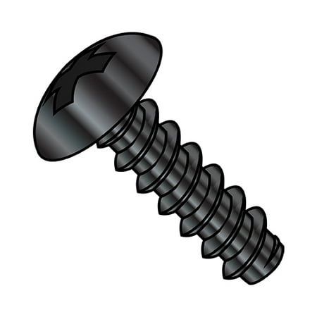 

8-18X1/2 Phillips Full Contour Truss Self Tapping Screw Type B Fully Threaded Black Oxide (Pack Qty 10 000) BC-0808BPTB