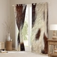 thumbnail image 3 of jejeloiu Cattle Hide Pattern Curtains Pack of 2 (42x84 Each),Rustic Farmhouse Hunting Curtains Blackout,Beige Brown Bedroom Curtains For Adults,Luxury Bedroom Decor, 3 of 6