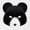 Black and white mask, variant on Halloween Fluffy Bear Mask Paws and Tail Set,Women Men Realistic Furry Bear Mask Therian Gear for Animal Role-Play Party