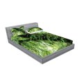 thumbnail image 2 of Ambesonne Tropical Fitted Sheet & Pillow Sham Set, Idyllic Spring Jungle, Queen, Green Brown, 2 of 2