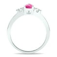 thumbnail image 2 of SZUL Women's Pink Topaz and Diamond Sparkle Ring in 10K White Gold, 2 of 5