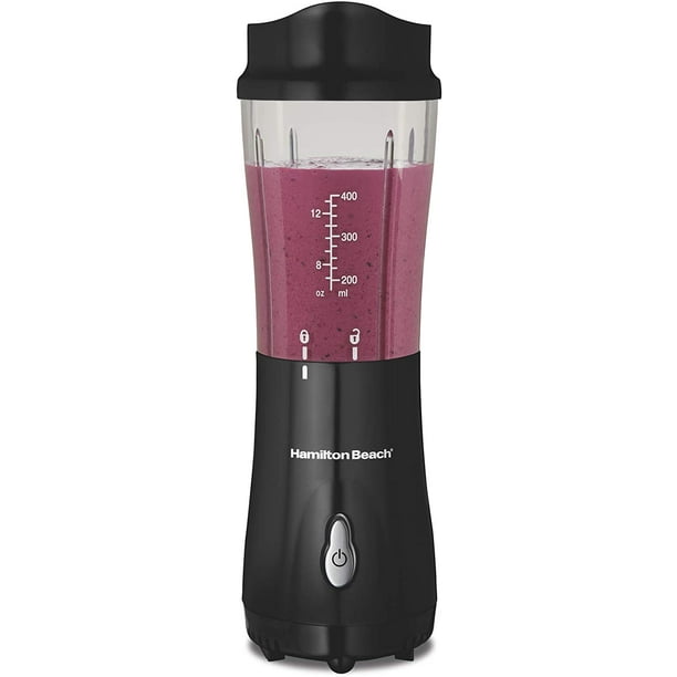 Personal Blender for Shakes Smoothies with 14 Oz Travel Cup and Lid, Black (51101AV) - Walmart.com