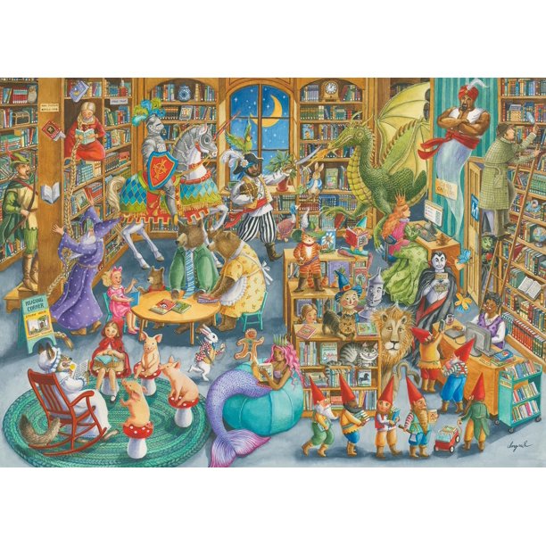 Rompecabezas Ravensburger Midnight at The Library 1000 piezas