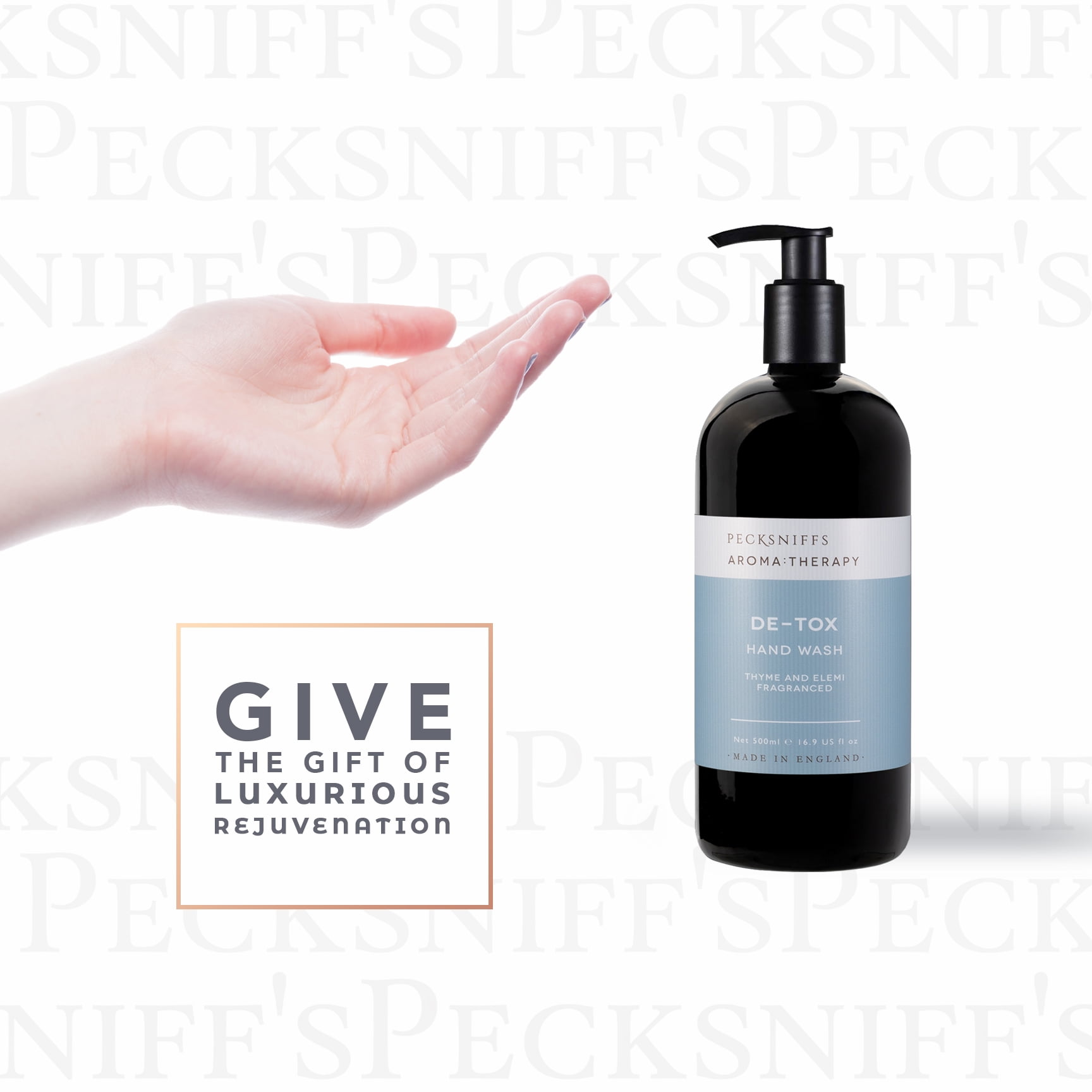 Pecksniff's Aromatherapy De-Tox scented hand wash, 500 ml, 16.9 fl oz