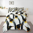 thumbnail image 2 of Manfei Cute Penguin Print Full Size Comforter Sets, Kawaii Cartoon Wildlife Bedding Comforter Set, Teen Boy Girl Kid Bedding Sets, Luxury Bedroom Decor, 3 Pieces, 2 of 8