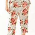 thumbnail image 2 of SWSMCLT Women's Cotton Pajama Pants Pj Bottom Lightweight Christmas Pajamas Capri Cool Spring Modal Lounging Red XX-Large, 2 of 4