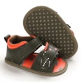 thumbnail image 5 of MHZLDYZ Baby Shoes 9-319 Months Boy Infant Toddler Baby Summer Cartoon Anti-Slip Walking Shoes Prewalker Sandals Infant Shoes 6-12 Months Infant Shoes 12-18 Month (Army Green,12), 5 of 6