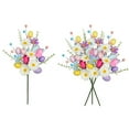 thumbnail image 4 of CoreLiving Easter Artificial Flower Arrangement Vase Decor Realistic Fake Tulips Daisies Spring Floral Stems with Eggs and Berries for Home Centerpiece Table Indoor Decor, 4 of 7
