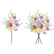 1 Pcs Easter Decorations Eggs Picks,Spring Artificial Flower With Stems,Artificial Easter Egg Flowers ,Artificial Flower Picks And Sprays Berry For Easter Home Vase Table Centerpieces Decor,15.74 in