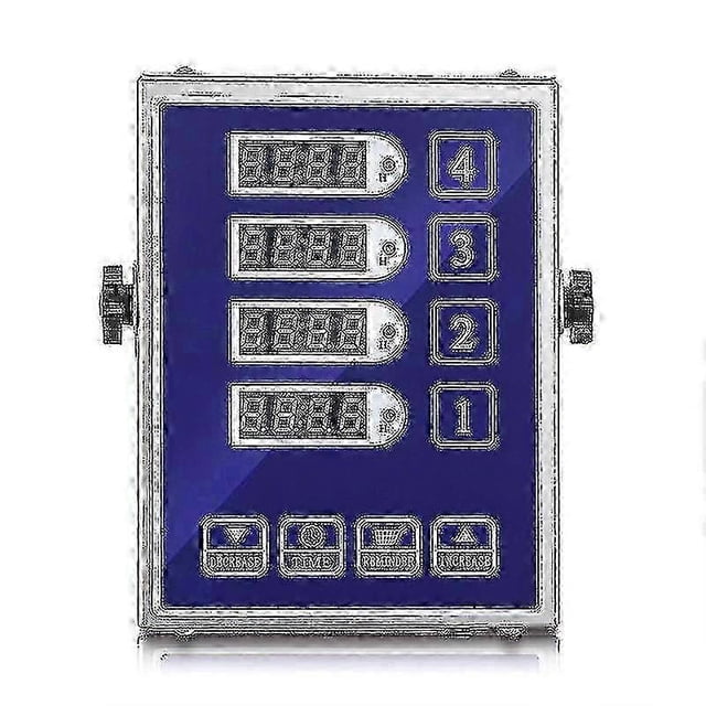 PB Commercial 4 Channel Kitchen Timer Restaurant Timer Loud Alarm Cooking Reminder Stainless Steel