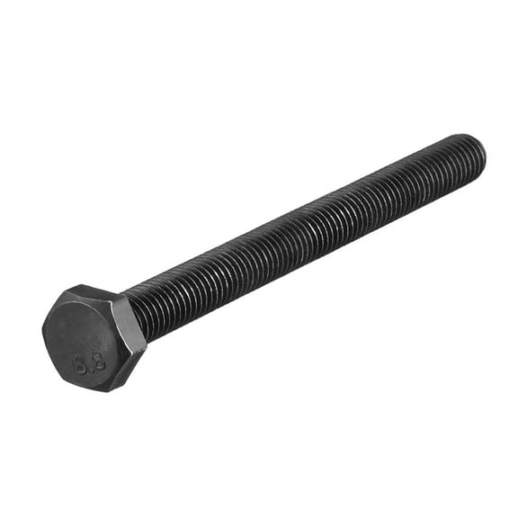 M8x100mm Hex Bolts Grade 8.8 Carbon Steel Black 10 Pack