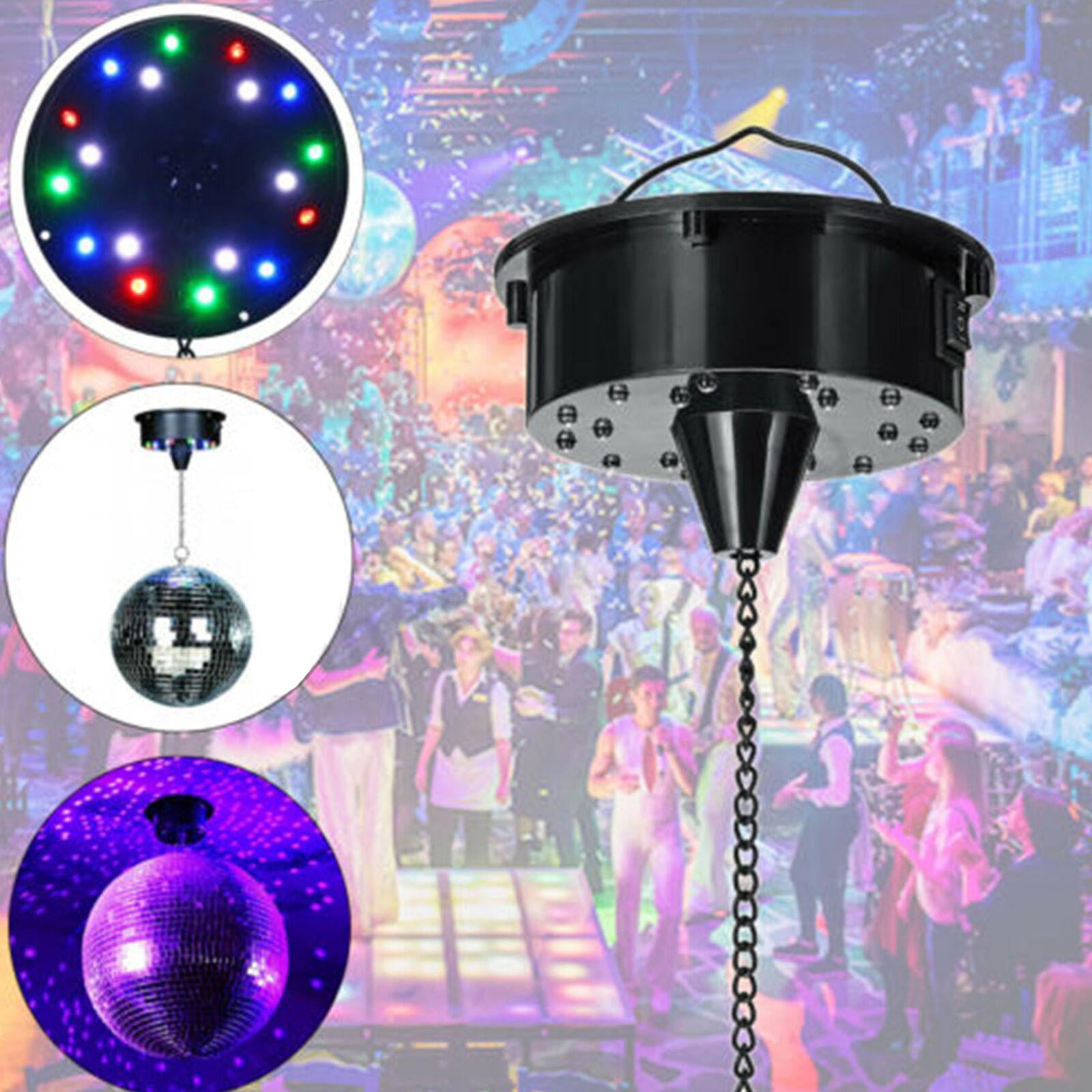 Mirror Reflection Hanging Ball for Disco DJ Party Stage Light Disco Ball Sound Control Motor Motor B T TOOYFUL 18 LED Lights Rotating Glass Mirror 