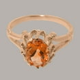 thumbnail image 5 of LBG British Made 14k Rose Gold Natural Citrine Womens Promise Ring - 33 size options - Size 8.75, 5 of 6