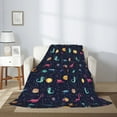 thumbnail image 2 of Fuzoiu Space Dinosaur Print Flannel Throw Blanket,Light Weight Warm Decorative,Throw Blanket Cover for Sofa, Couch, Bedroom,Travel-80"x60", 2 of 6