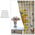 thumbnail image 3 of Vintage Sunflower Curtains for Living Room,Rustic Cabin Farmhouse Yellow Floral Drapes,Inspirational Quotes Butterfly Print Window Treatments for Kitchen Bedroom Apartment 84x84in, 3 of 5