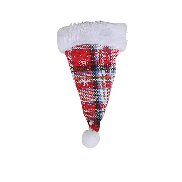 6pc Christmas Sequin Knife And Fork Set Mini Christmas Hat Knife And Fork Decoration Desktop Christmas Ornaments