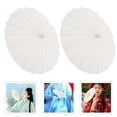 thumbnail image 1 of OULII 2Pcs White Umbrella Photography Prop Handicraft Paper Umbrella for Theatrical Use, 1 of 8