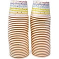 thumbnail image 4 of Gift Boutique 48 Ice Cream Sprinkles Treat Snack Cups 10oz Disposable Paper Cup Dessert Frozen Ices Sundae Bowls Stripes for Birthday Party Supplies, 4 of 7