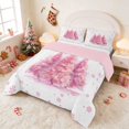 thumbnail image 3 of Manfei Christmas Tree Comforter Set Queen, Pink, 3 Piece, 3 of 6