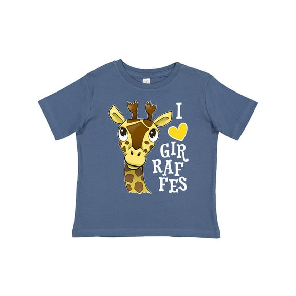 Inktastic I Love Giraffes Boys or Girls Toddler T-Shirt