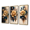 thumbnail image 3 of Designart "Roses en Teintes Jaunes et Bleues I" Art Mural Encadré Floral et Botanique Ensemble de 3 - Cadre de Roses Jaunes Ensemble Mural pour Décoration Intérieure, 3 of 6