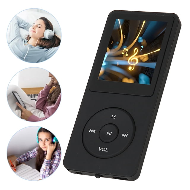 Mémoire 8 Go, 30 Heures de Lecture, Extensible à 64 Go, Lecteur MP3 MP4 Léger, Qualité Sonore Sans Perte, avec Boutons Classiques, Navigation Facile, Format Paume, Écran 1,8 Po, Intégré