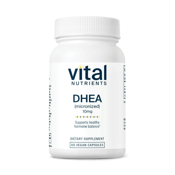 Vital Nutrients - DHEA (Micronized) - Supports Metabolism, Hormone Levels and Energy Levels - 60 Vegetarian Capsules per Bottle - 10 mg