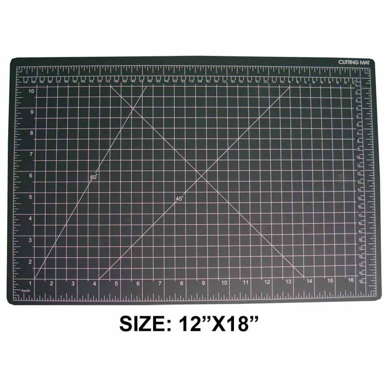 12x18 Inch Black Cutting Mat with PreMarked Grid Lines CR8121886